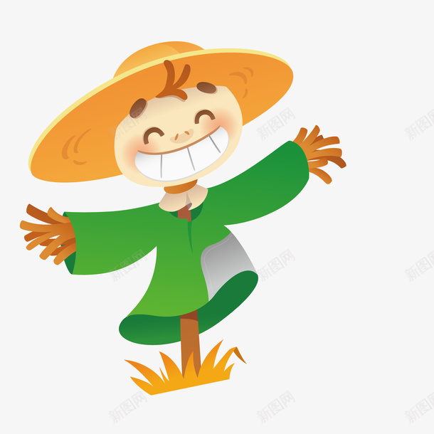 笑嘻嘻的稻草人矢量图ai免抠素材_88icon https://88icon.com 农场 卡通 可爱 稻草人 笑嘻嘻 菜地 矢量图