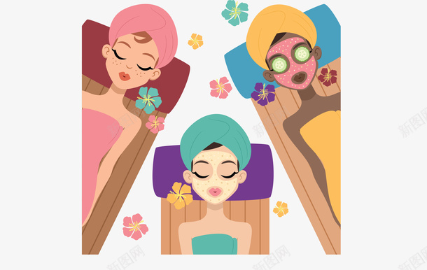 闺蜜姐妹美容护理矢量图ai免抠素材_88icon https://88icon.com 姐妹护肤 矢量png 美容 美容护理 美容护肤 美容院 矢量图