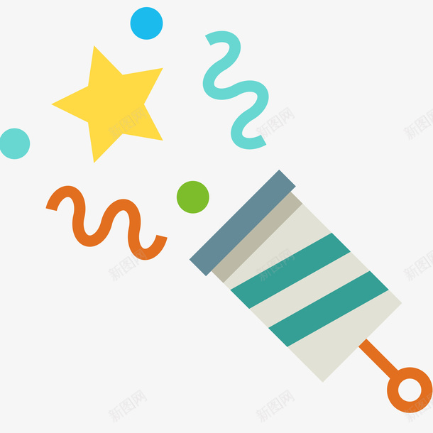 彩色礼花卡通插画png免抠素材_88icon https://88icon.com 五角星 庆祝 彩带 彩炮 彩色礼花卡通插画 毕业 毕业卡通图 生日礼花 节日
