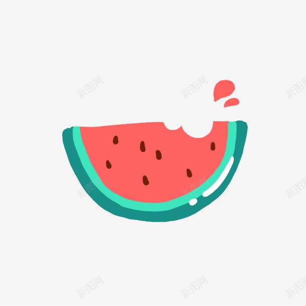 被咬了一口的西瓜png免抠素材_88icon https://88icon.com 一口 西瓜