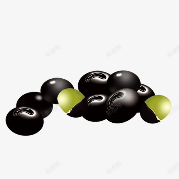 绿仁黑豆png免抠素材_88icon https://88icon.com 卡通 绿仁 营养 黑豆