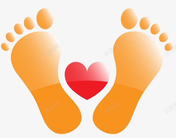 蓝色脚丫png免抠素材_88icon https://88icon.com 心形 肢体 脚丫 脚趾