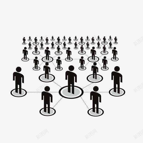 人物联络png免抠素材_88icon https://88icon.com 交际 人物 人脉 圆形 社会 联系 角度 黑色