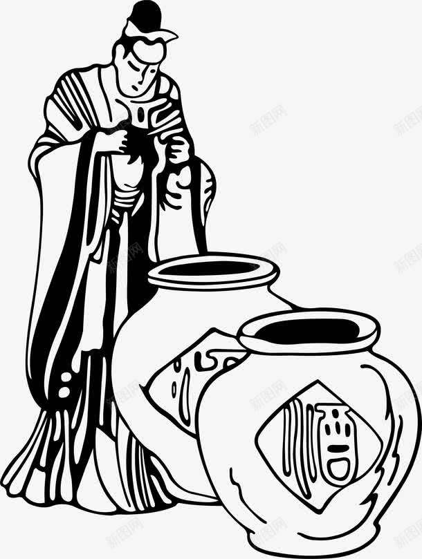 古法落缸png免抠素材_88icon https://88icon.com 古法落缸 古法酿酒 古法酿酒图 古法酿酒矢量 古法酿酒过程 瓦缸 酿酒插画 酿酒过程