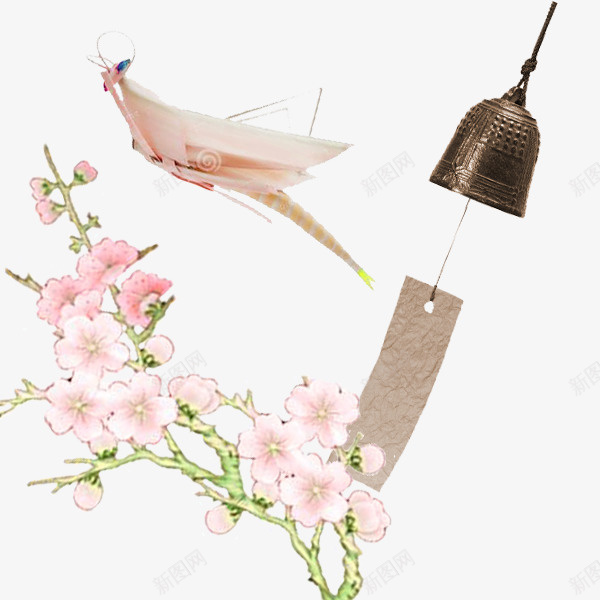 实物喜鹊铜铃psd免抠素材_88icon https://88icon.com 中国风 实物喜鹊 报喜 文艺 日本风铃 腊梅花 腊梅花图 铜铃 风铃