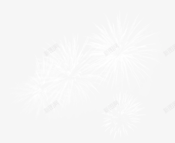 白色清新烟花效果元素png免抠素材_88icon https://88icon.com 免抠PNG 效果元素 清新 烟花 白色