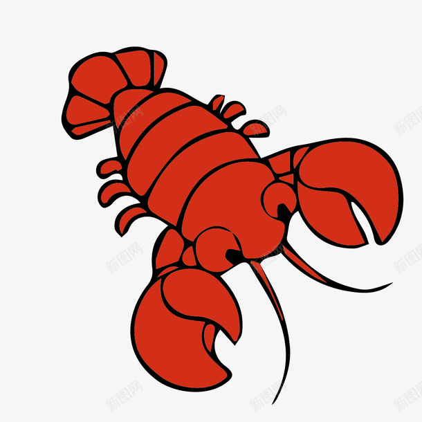 卡通手绘红色小龙虾矢量图ai免抠素材_88icon https://88icon.com 动物设计 十三香小龙虾 大红色 海鲜设计 矢量文件 虾子设计 香辣虾 矢量图