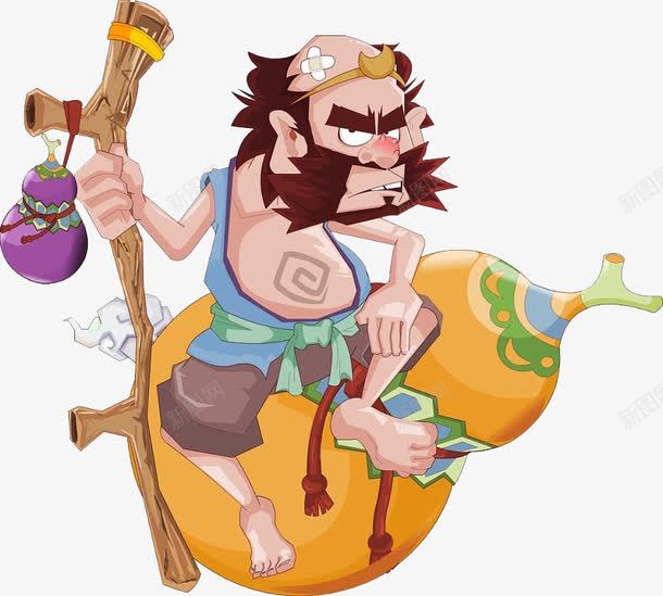 吕洞宾腾云驾雾png免抠素材_88icon https://88icon.com 八仙法器 卡通 吕洞宾 神仙 腾云驾雾