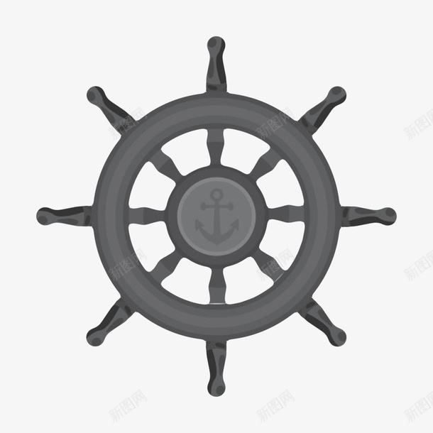 黑色控制方向的船锚轴心舵盘实物png免抠素材_88icon https://88icon.com 中国造船发明 方向 航向 舵盘 船 船尾 船尾舵 船舵 船锚轴心 转向