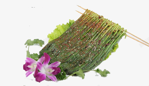 烤韭菜好吃又卫生png免抠素材_88icon https://88icon.com 健康 烤韭菜 烧烤 简单易做 素食 美味 营养卫生