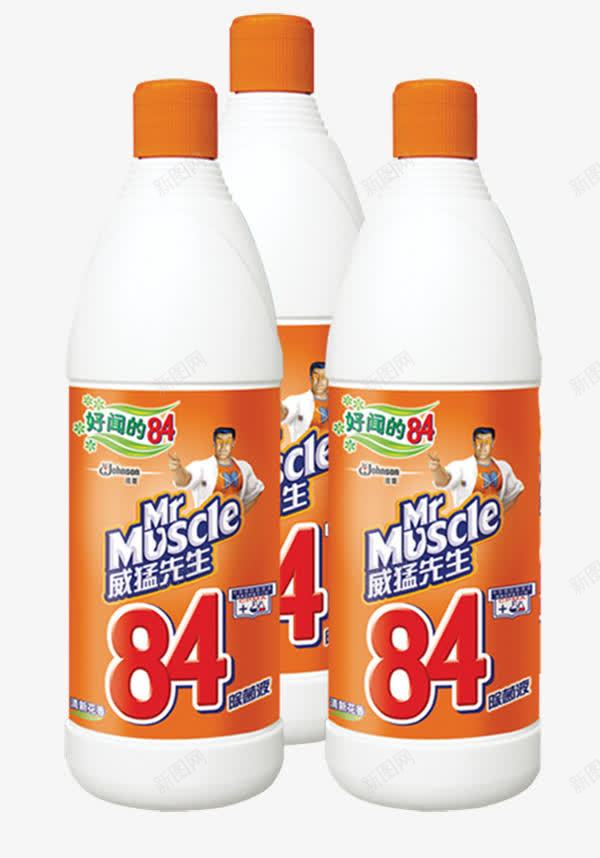 威猛先生84除菌液png免抠素材_88icon https://88icon.com 产品实物 免费png 消毒杀菌 衣物漂白 黄色