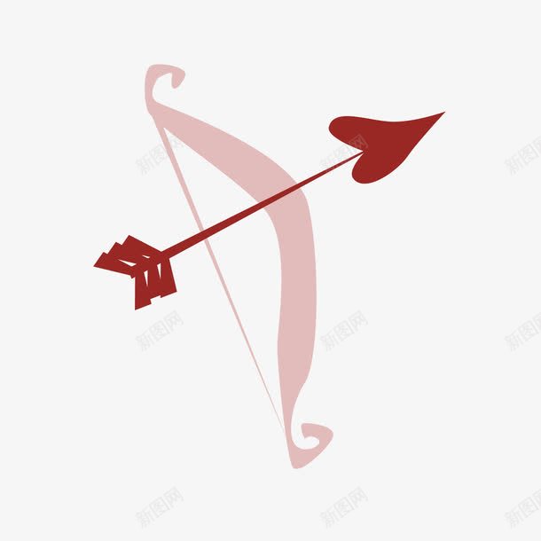 爱心箭丘比特爱神之箭粉色弓箭png免抠素材_88icon https://88icon.com 丘比特爱神之箭 爱心箭 粉色弓箭