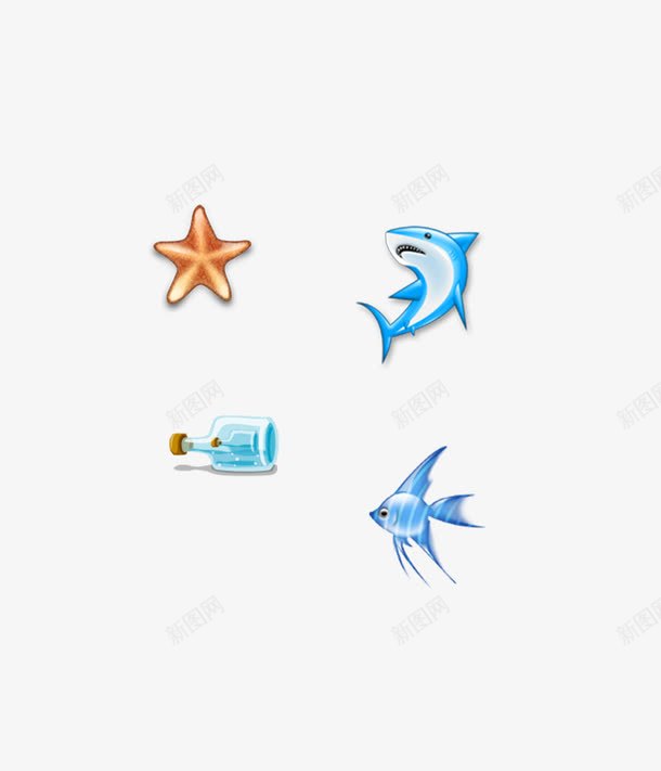 海洋动植物及物品PSDpsd免抠素材_88icon https://88icon.com 大海 海星 海豚 海里生物 漂流瓶 鱼