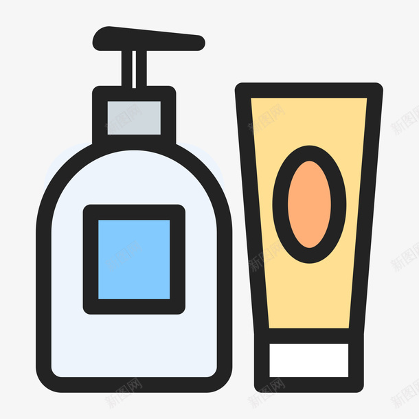 彩色手绘洗护用品元素矢量图eps免抠素材_88icon https://88icon.com 创意 卫生 彩色 扁平化 手绘 洗护 清洁 用品 矢量图