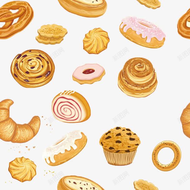 美味烘培食品png免抠素材_88icon https://88icon.com 免费png图片 免费矢量素材 包元宵png图片 卡通饼干 定制蛋糕卡通 牛角包 甜点 甜甜圈 纸杯蛋糕 饼干