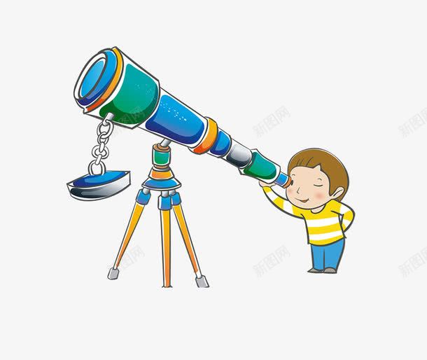 瞄望远镜的男孩png免抠素材_88icon https://88icon.com 卡通 天文 幼儿 手绘 望远镜 男孩
