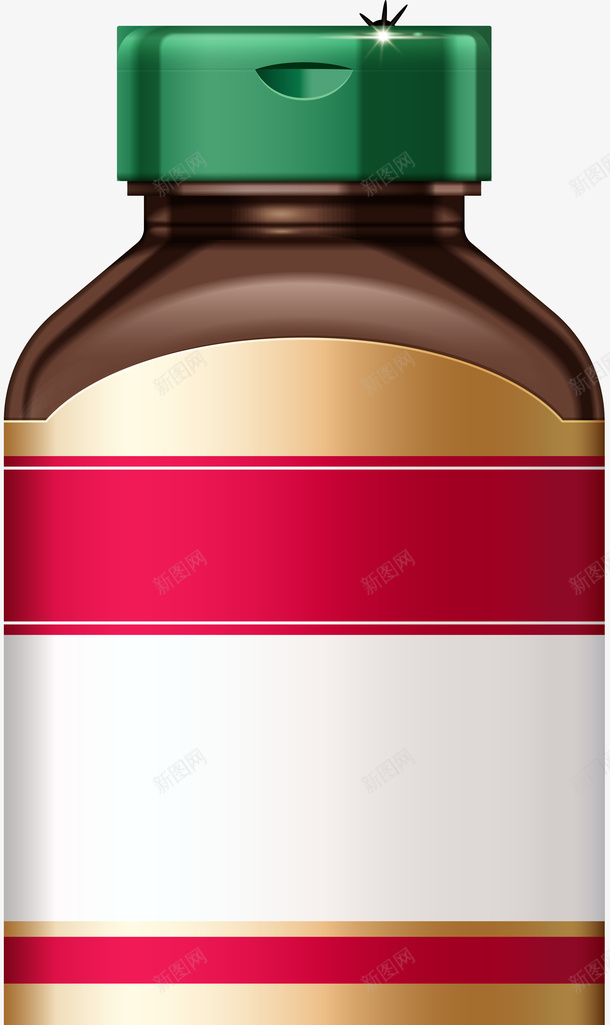 高档胶囊瓶png免抠素材_88icon https://88icon.com 保健品 免抠PNG 卡通 瓶子 精致 糖果瓶 药丸