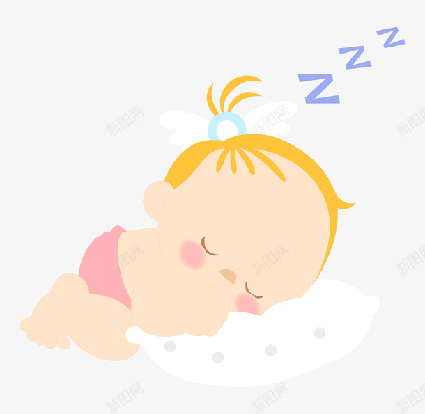 枕枕头睡觉的宝宝png免抠素材_88icon https://88icon.com 休息 可爱的 婴儿 小宝宝 枕头 没穿衣服 睡眠 睡觉