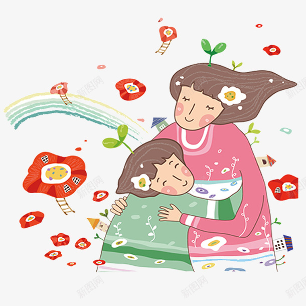 孩子和母亲爱的表达手绘温馨母亲png免抠素材_88icon https://88icon.com 亲子 唯美 孩子 孩子和母亲爱的表达手绘温馨母亲和孩子图案免费下载 幸福 康乃馨 拥抱 插画 母亲 母亲节 母亲节快乐 母爱 温暖 温柔的母亲 温馨 温馨的画面 爱 粉色