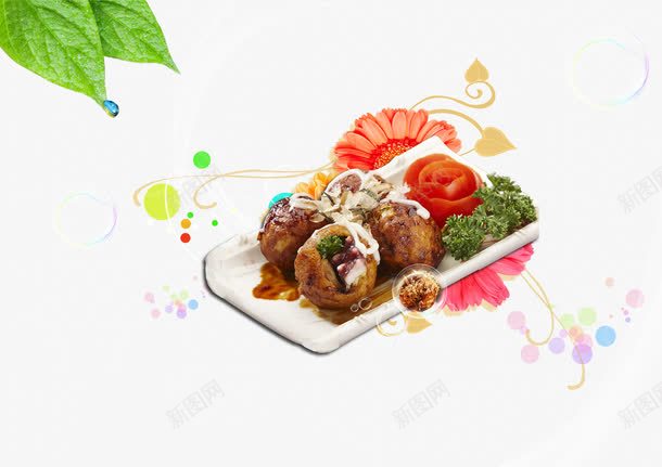 街头流行小吃章鱼小丸子png免抠素材_88icon https://88icon.com 小吃 特色 章鱼烧 餐饮