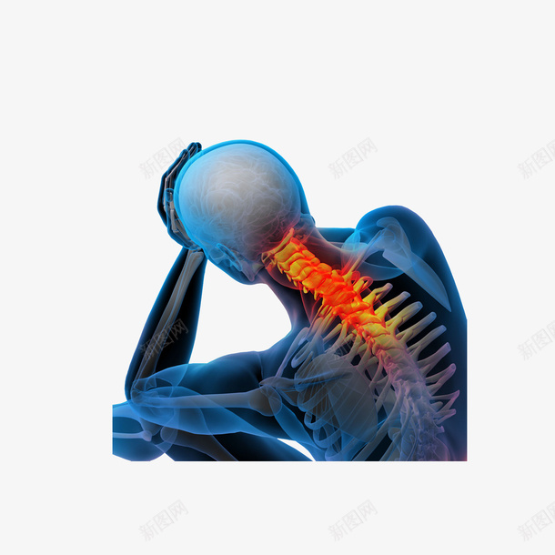 卡通不良坐姿引起的颈椎痛png免抠素材_88icon https://88icon.com X光人体 不良坐姿 弯曲的颈椎 拍X光线 颈肩腰腿痛