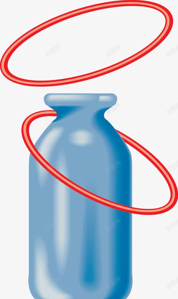 食粮卡通瓶子png免抠素材_88icon https://88icon.com 圆圈 套圈 套圈圈 蓝色