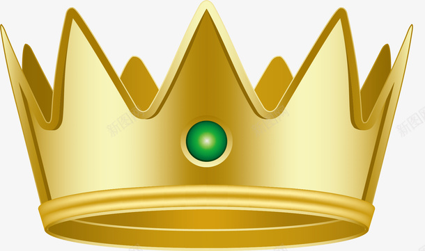 绿宝石镶嵌的黄金王冠png免抠素材_88icon https://88icon.com 厚重的皇冠 厚重皇冠 沉重的皇冠 皇冠 矢量皇冠 绿宝石王冠 黄金皇冠
