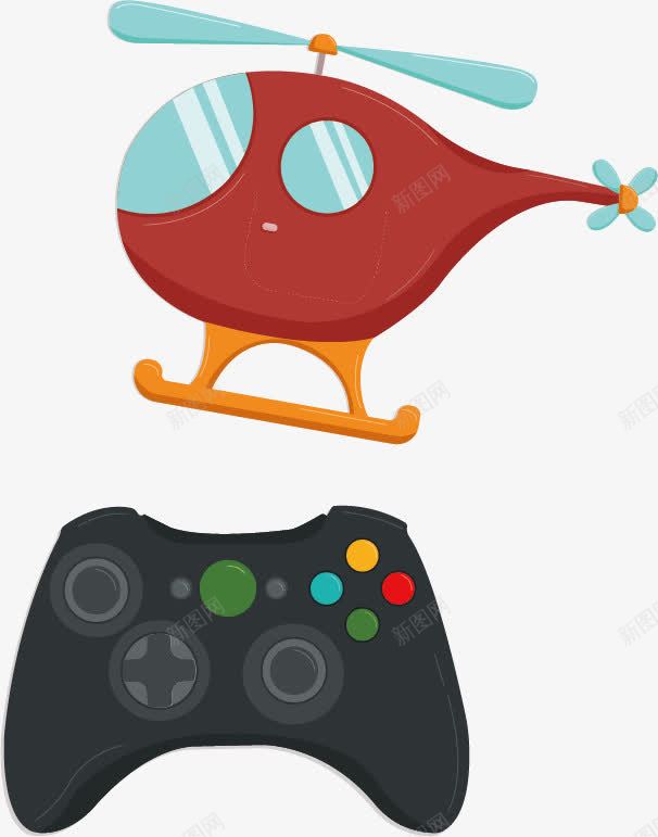 遥控飞机png免抠素材_88icon https://88icon.com 卡通 可爱 游戏手柄 玩具 直升机 直升飞机 简单 遥控 飞机