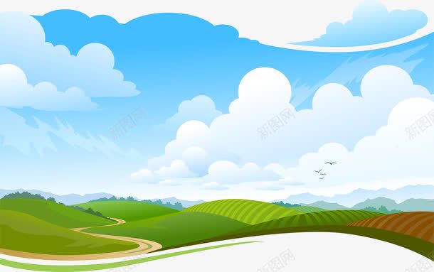唯美多彩山川png免抠素材_88icon https://88icon.com 云朵 唯美 多彩 大地 天空 山川 梦幻 草地