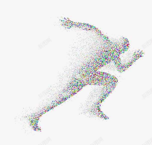点状预跑运动跑步人物psd免抠素材_88icon https://88icon.com 动感 抽象人物 时尚个性 运动员
