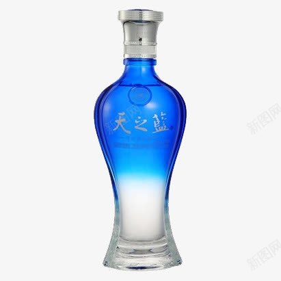 洋河天之蓝png免抠素材_88icon https://88icon.com 480ml 产品实物 天之蓝 孔雀蓝 江苏国产白酒 洋河蓝色经典