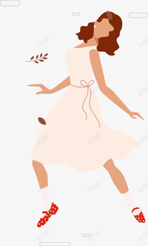 妇女仰头卡通跳舞人物图矢量图ai免抠素材_88icon https://88icon.com 人物 卡通 女人 女子 女孩 妇女仰头 姿势 手绘 玩耍 矢量人物图 矢量装饰 跳舞 飞跃 矢量图