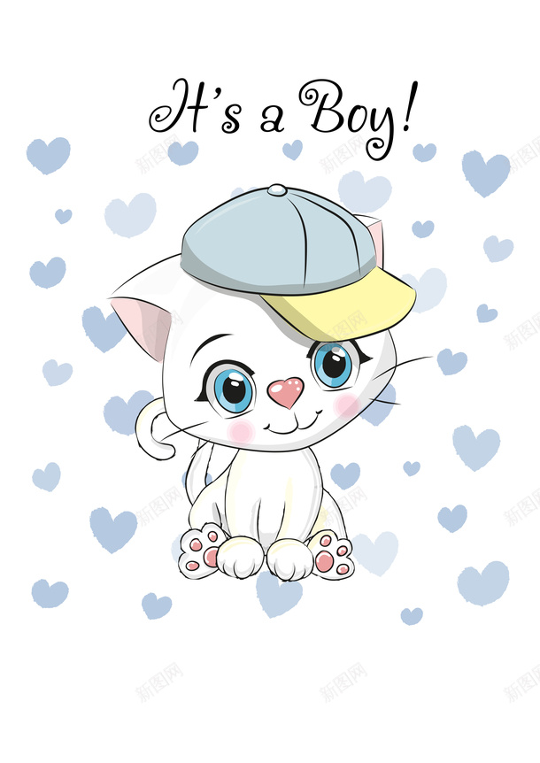 卡通男猫咪元素png免抠素材_88icon https://88icon.com 儿童画 卡通猫咪 可爱猫咪 设计素材元素
