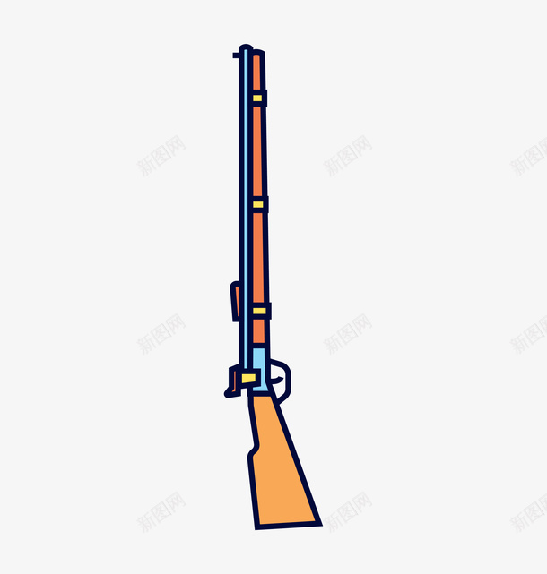 一把长枪手绘图案png免抠素材_88icon https://88icon.com 手把 板机 枪口 枪支 武器 武器库 简图 简笔画 长枪