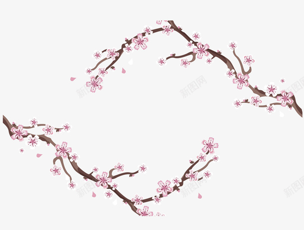 浪漫飞舞日式樱花矢量图ai免抠素材_88icon https://88icon.com 日式樱花 樱花 樱花树枝 浪漫樱花 矢量png 飞舞樱花 矢量图