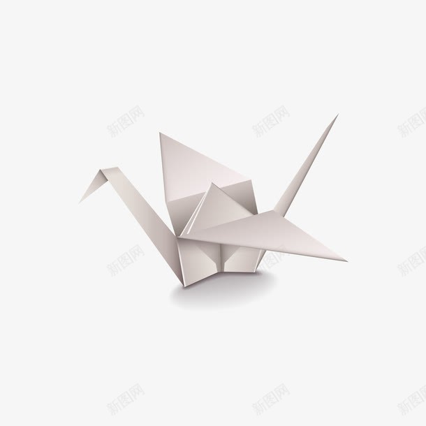 灰色折纸千纸鹤png免抠素材_88icon https://88icon.com 千纸鹤 手工 折纸千纸鹤 灰色 灰色折纸