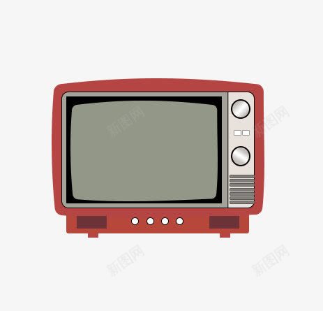 电视机png免抠素材_88icon https://88icon.com 按键 旋转按钮 电视 电视剧 红色 老款