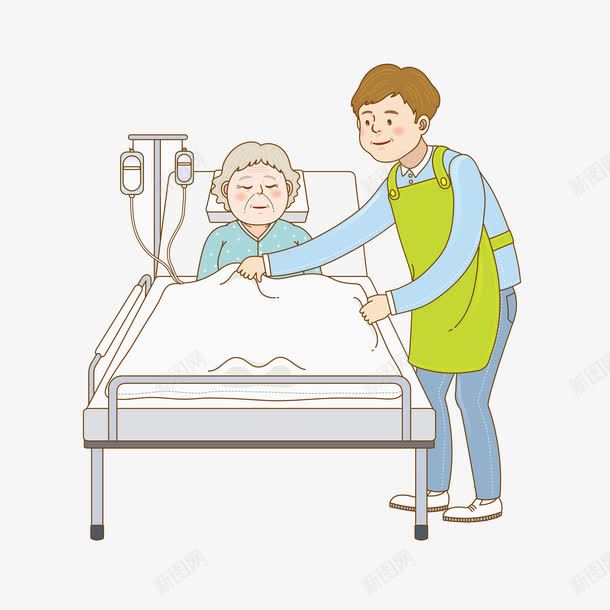 给妈妈盖被子的儿子png免抠素材_88icon https://88icon.com 做轮椅 卡通 受伤 孝顺 照顾 疾病 瘫痪 盖被子 贴心 起不来