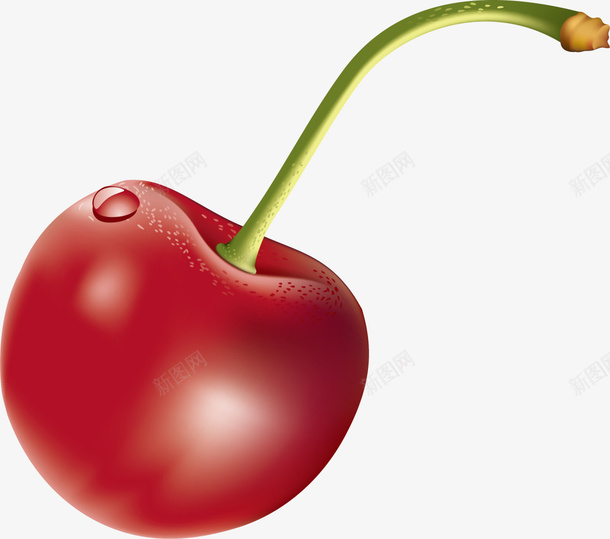 红色立体闪耀樱桃png免抠素材_88icon https://88icon.com 卡通水果 图案 水滴水果 立体樱桃 红色水果 装饰图案 闪耀樱桃