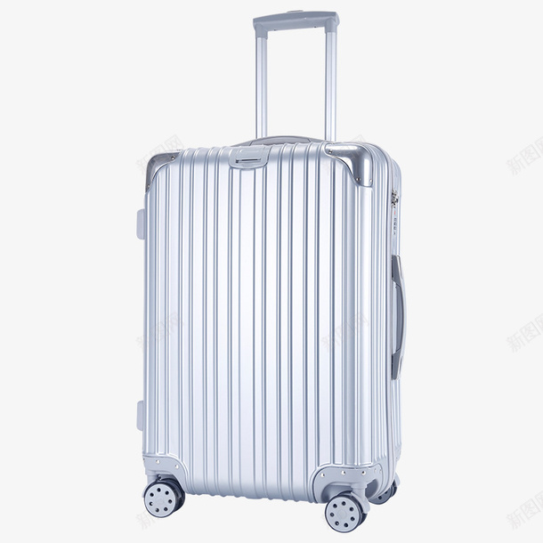 银色镁合金行李箱png免抠素材_88icon https://88icon.com 便携挂钩 坚固耐用 未来银色 海关密码锁