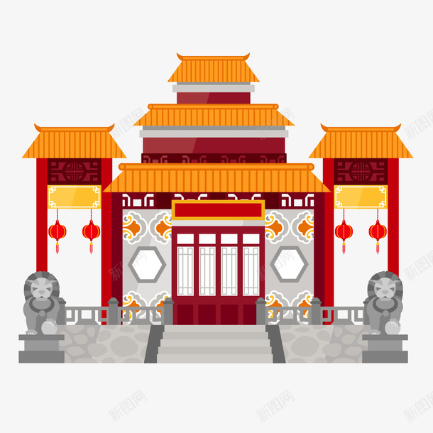 一间手绘的中式气派房子矢量图ai免抠素材_88icon https://88icon.com 一间房子 中式 建筑 扁平化 手绘 气派 琉璃瓦 琉璃砖瓦 矢量图