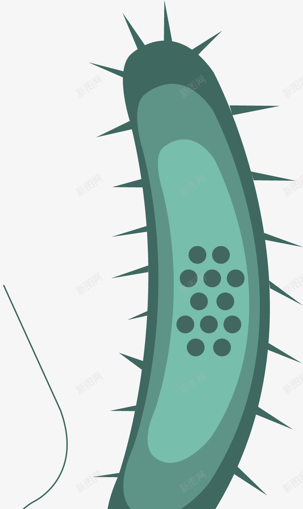 蓝色草履虫png免抠素材_88icon https://88icon.com 圆形 带刺 斑点 细胞 草履虫
