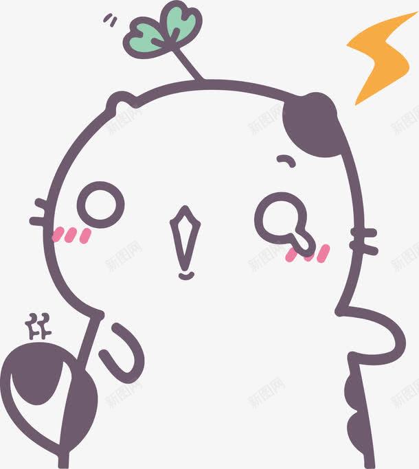 卡通惊恐png免抠素材_88icon https://88icon.com 卡通 卡通惊恐 喵 恐惧 惊恐 手绘 浅紫