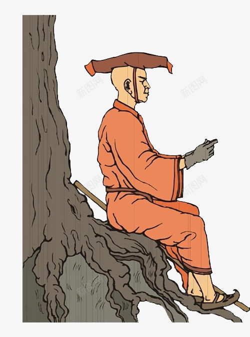 手绘插图僧侣png免抠素材_88icon https://88icon.com 佛 佛教 信徒 僧人 僧侣 僧侣沉思 和尚 手绘