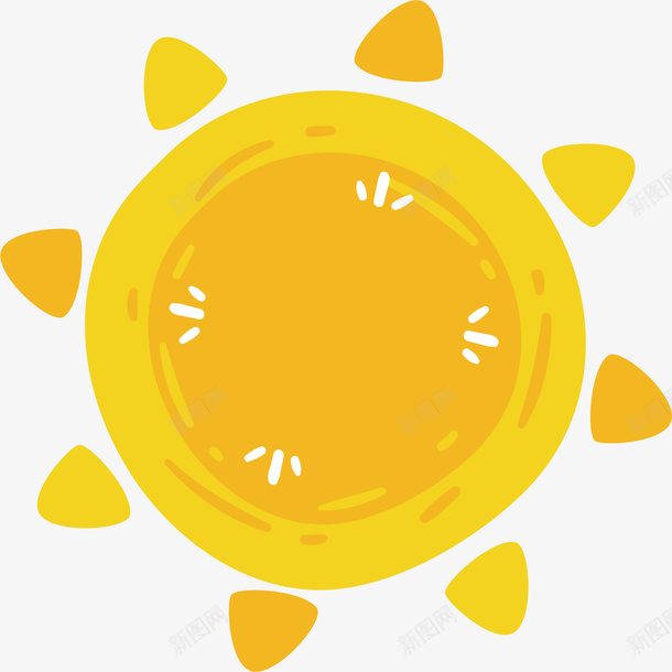 卡通手绘太阳炽热png免抠素材_88icon https://88icon.com 不规则图形 儿童画 创意 夏天 抽象 炎热 热情 黄澄澄