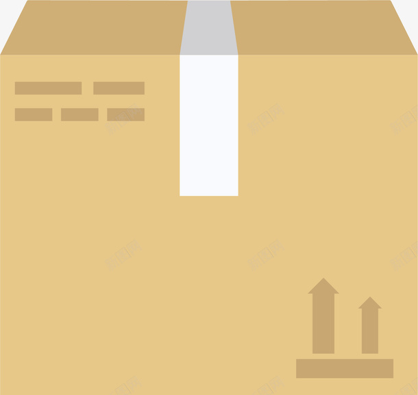 棕色的箱子矢量图ai免抠素材_88icon https://88icon.com 创意 卡通手绘 棕色 水彩 立方体 箱子 矢量图