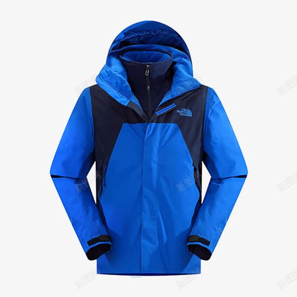 蓝色北面男款冲锋衣棉服png免抠素材_88icon https://88icon.com CUB7 FACE NORTH THE 产品实物 冲锋衣 北面 登山服 软壳内胆三合一