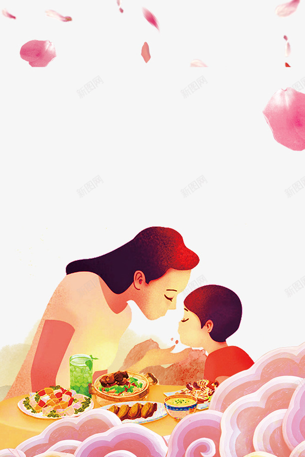 母亲节温馨亲子主题边框png免抠素材_88icon https://88icon.com 亲子时间 亲子活动 妈妈和儿子手绘 妈妈您辛苦 妈妈我爱你 感怀母恩 手绘 母亲节 母亲节快乐 母子 母子相亲 温馨的画面 花瓣