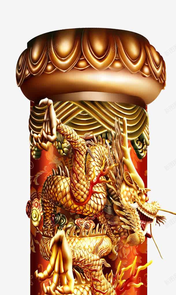 雕龙石柱png免抠素材_88icon https://88icon.com 中国 建筑 柱子 龙