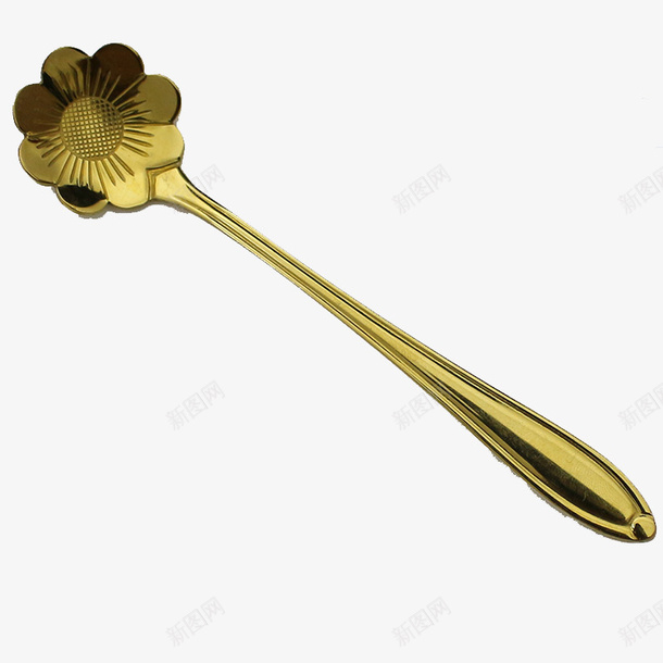 樱花勺子png免抠素材_88icon https://88icon.com 不锈钢 产品实物 小勺子 金色